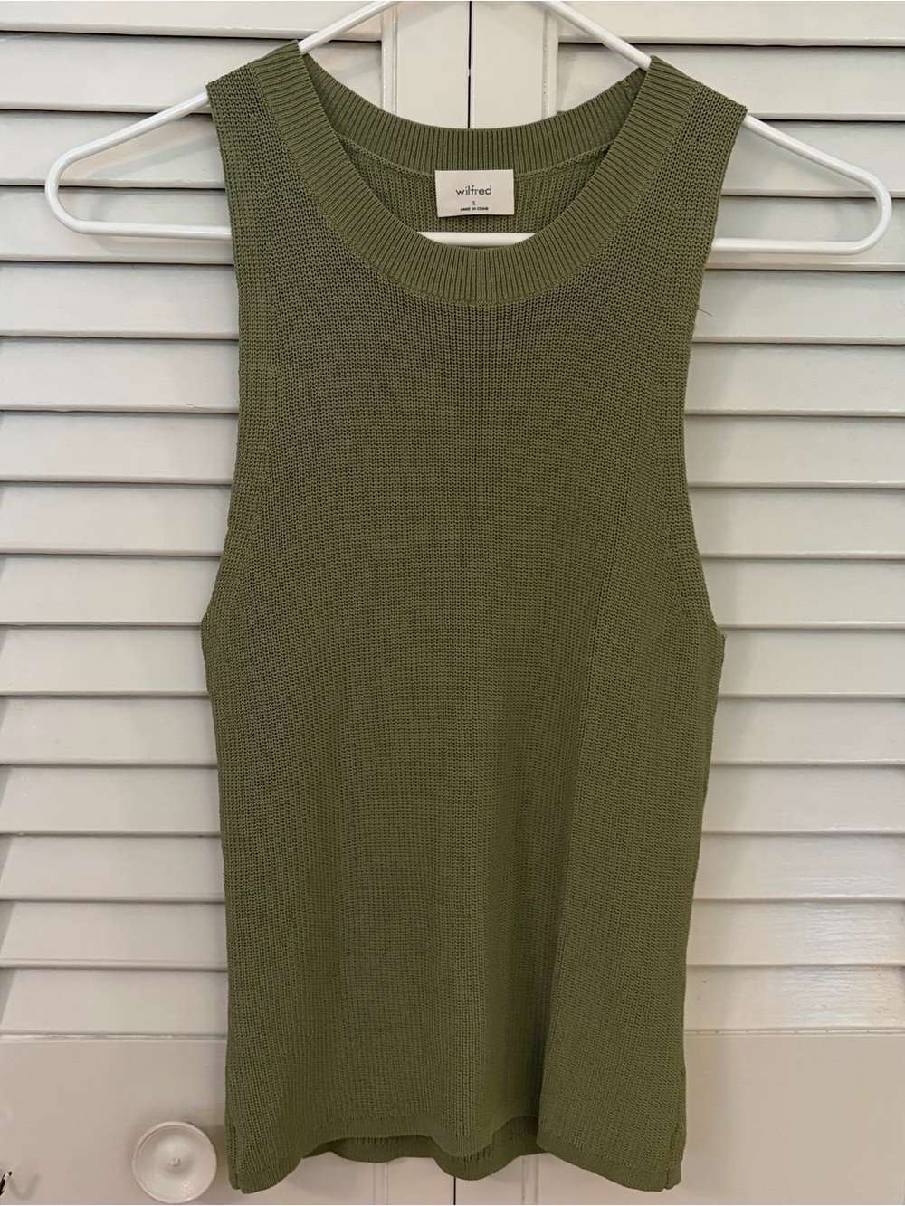 Wilfred Knit Sleeveless Tank in Olive